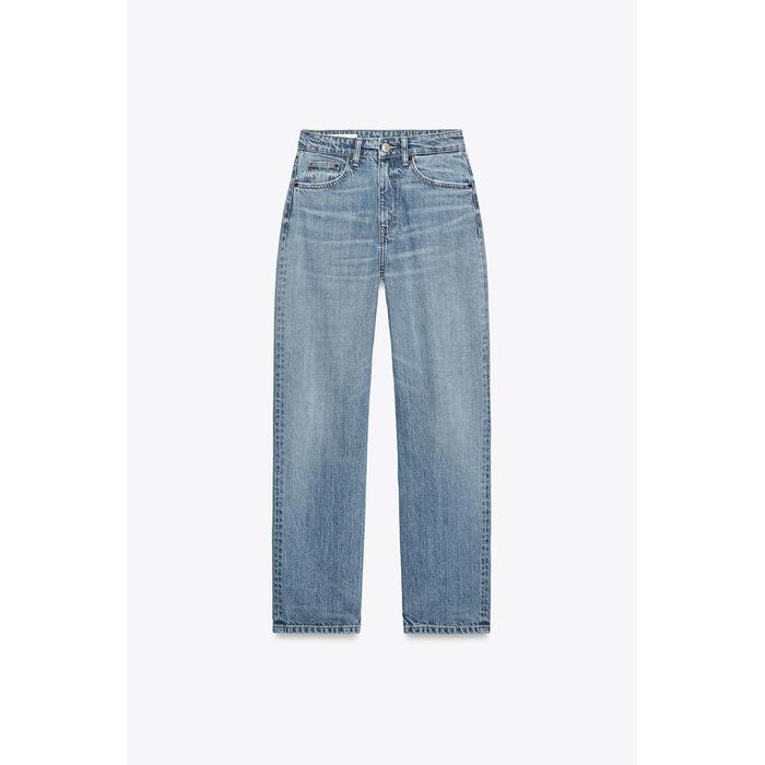 РВАНЫЕ MOM FIT ДЖИНСЫ С ЗАВЫШЕННОЙ ТАЛИЕЙ