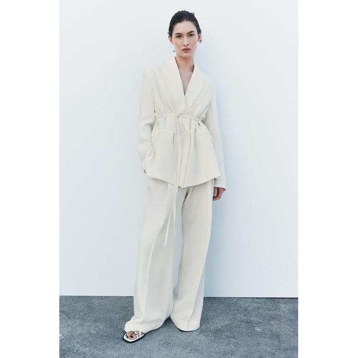 БРЮКИ ИЗ ЛЬНЯНОЙ СМЕСИ С ШТОПКОЙ ИЗ КОЛЛЕКЦИИ ZW COLLECTION