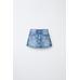 ДЖИНСОВЫЕ БЕРМУДЫ SKORT С ЦВЕТОЧНЫМ РИСУНКОМ