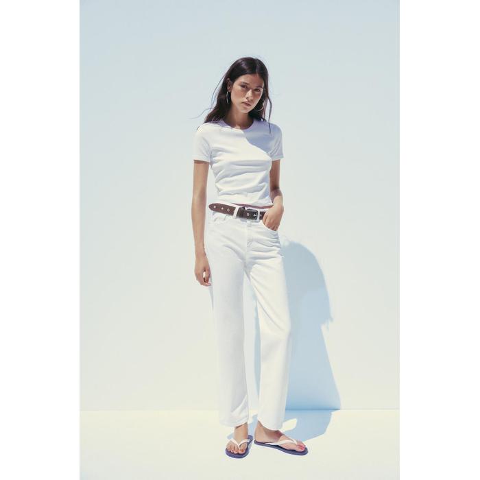 ДЖИНСЫ TRF С MOM FIT ВЫСОКОЙ ТАЛИЕЙ