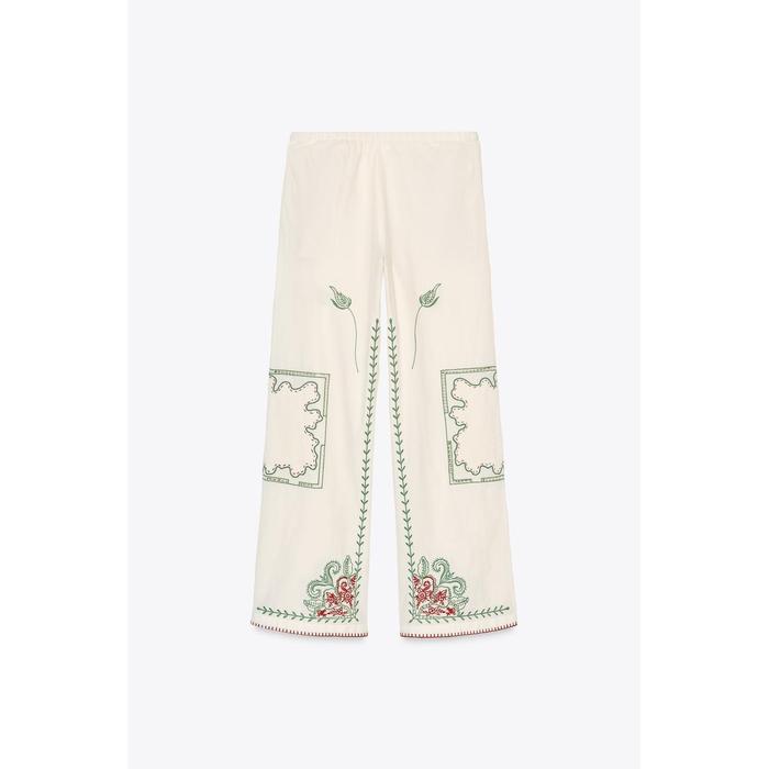 БРЮКИ С ВЫШИВКОЙ ИЗ КОЛЛЕКЦИИ ZW COLLECTION