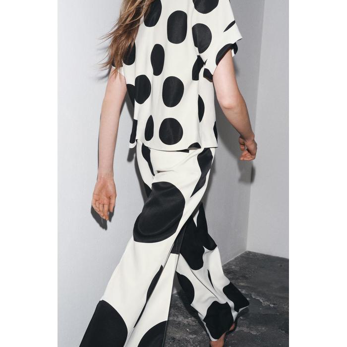 ШИРОКИЕ БРЮКИ В ГОРОШЕК ИЗ КОЛЛЕКЦИИ ZW COLLECTION
