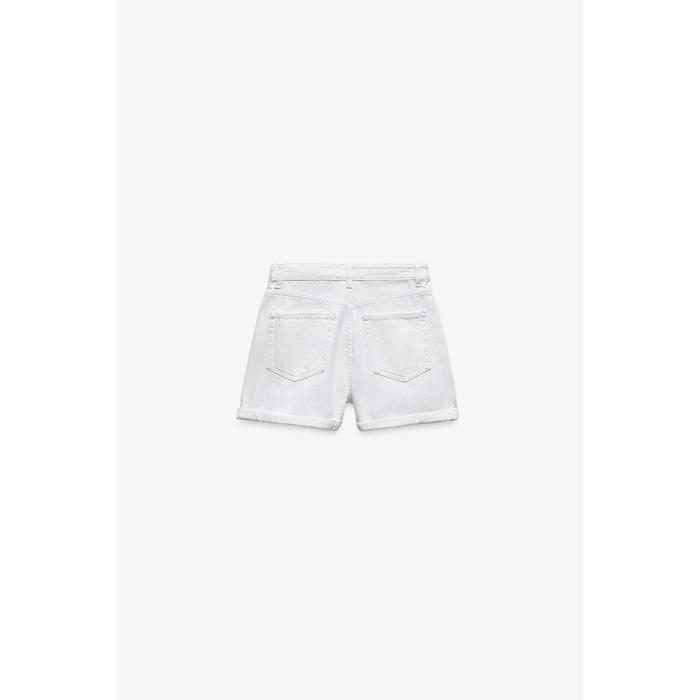 MOM FIT ДЖИНСОВЫЕ ШОРТЫ-БЕРМУДЫ TRF С ВЫСОКОЙ ПОСАДКОЙ