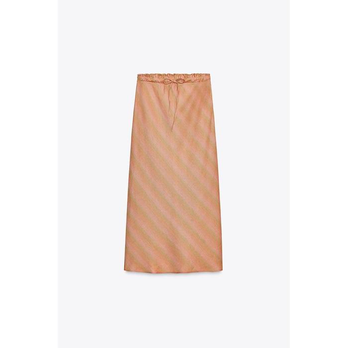 ЮБКА МИДИ ИЗ 100% ЛЬНА КОЛЛЕКЦИИ ZW COLLECTION