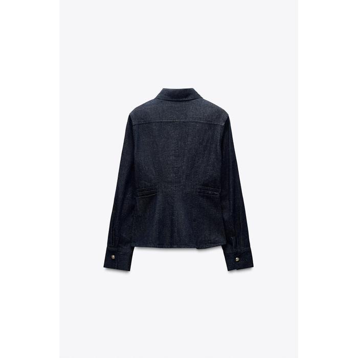 ДЖИНСОВАЯ РУБАШКА В СКЛАДКУ ИЗ КОЛЛЕКЦИИ ZW COLLECTION
