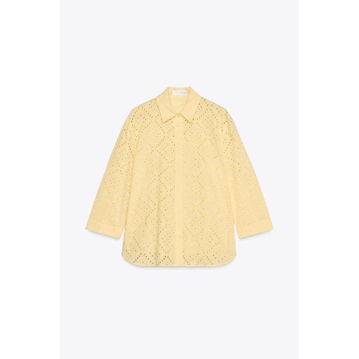 РУБАШКА С ВЫШИВКОЙ РИШЕЛЬЕ ИЗ КОЛЛЕКЦИИ ZW COLLECTION