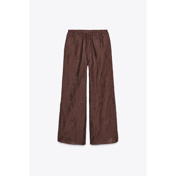 ПИЖАМНЫЕ БРЮКИ С ВЫШИВКОЙ ИЗ КОЛЛЕКЦИИ ZW COLLECTION