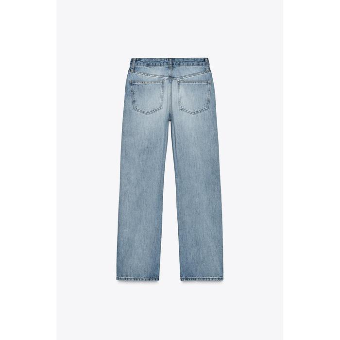 RELAXED ДЖИНСЫ ПРЯМОГО КРОЯ С ЗАНИЖЕННОЙ ТАЛИЕЙ ИЗ КОЛЛЕКЦИИ ZW COLLECTION