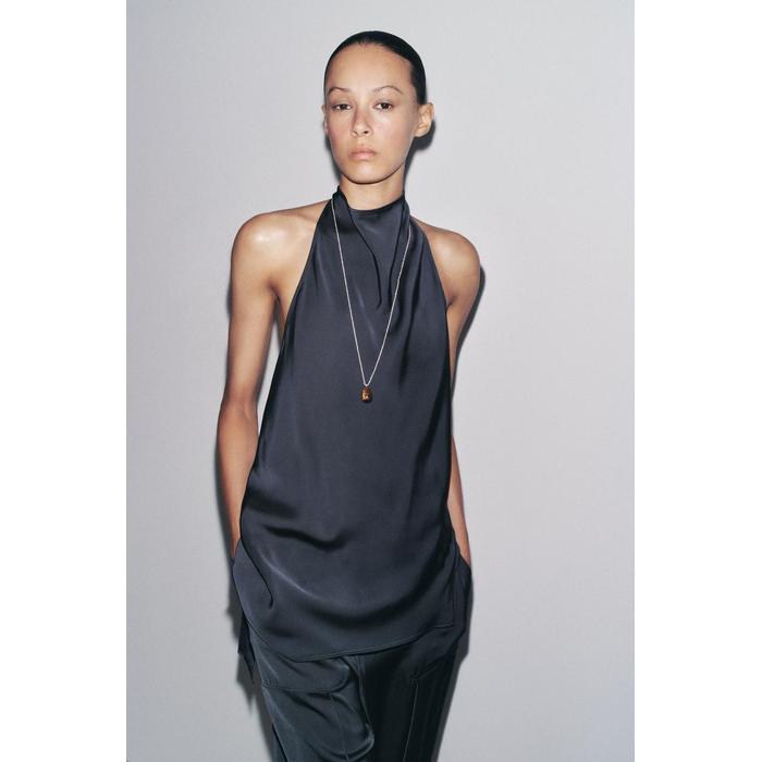 АТЛАСНЫЙ ТОП НА БРЕТЕЛЯХ ИЗ КОЛЛЕКЦИИ ZW COLLECTION
