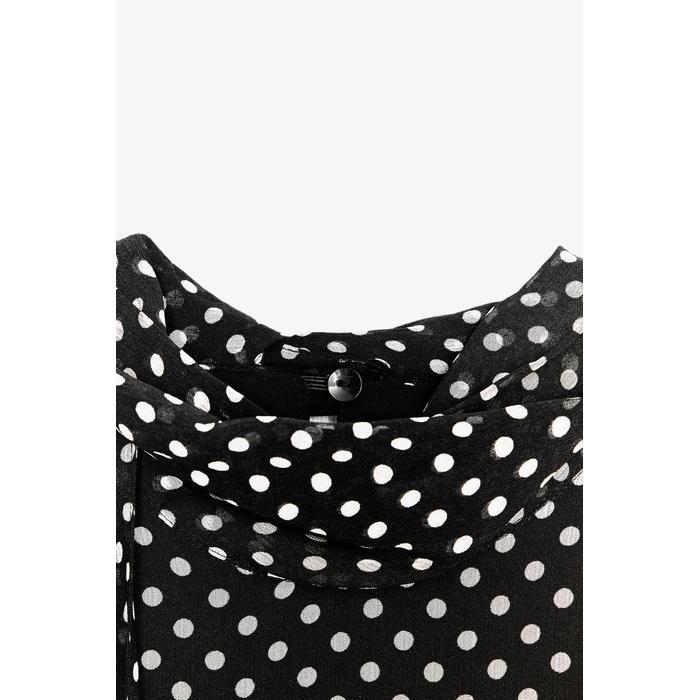 ПЛАТЬЕ В ГОРОШЕК НА БРЕТЕЛЯХ ИЗ КОЛЛЕКЦИИ ZW COLLECTION