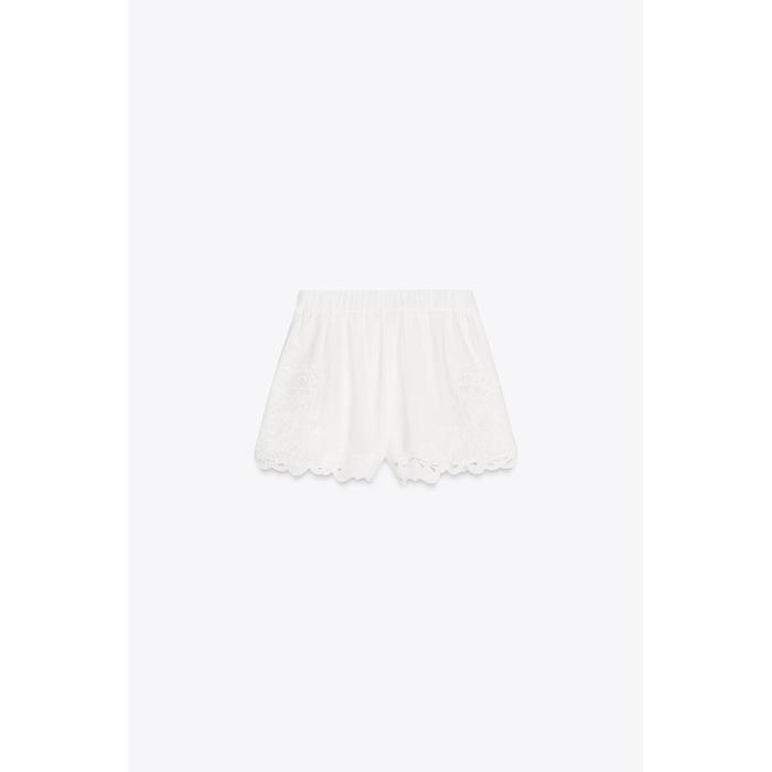 ШОРТЫ С ВЫШИВКОЙ И ВЫТАЧКАМИ ИЗ КОЛЛЕКЦИИ ZW COLLECTION