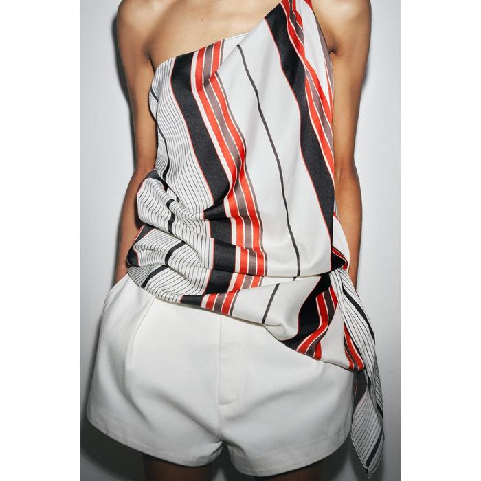 АСИММЕТРИЧНЫЙ ТОП В ПОЛОСКУ ИЗ КОЛЛЕКЦИИ ZW COLLECTION