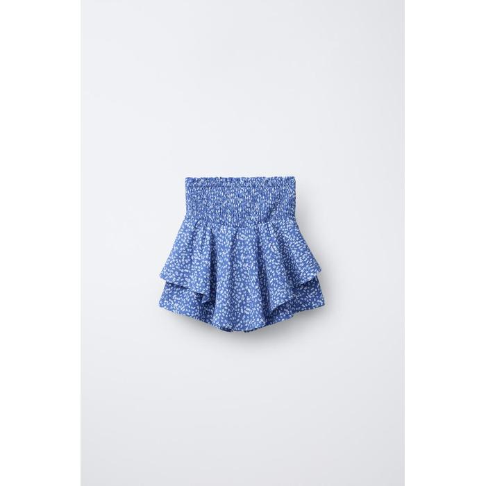 МНОГОСЛОЙНЫЕ БЕРМУДЫ SKORT С ЦВЕТОЧНЫМ РИСУНКОМ