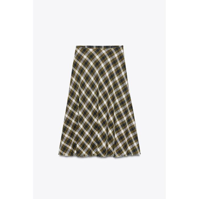 ЮБКА МИДИ В КЛЕТКУ ИЗ КОЛЛЕКЦИИ ZW COLLECTION