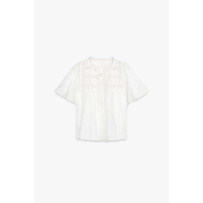 АТЛАСНЫЙ КРУЖЕВНОЙ ТОП ИЗ КОЛЛЕКЦИИ ZW COLLECTION