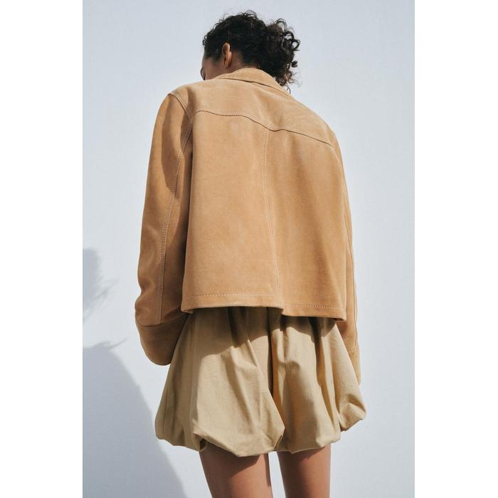 КОЖАНАЯ КУРТКА ИЗ 100% ЗАМШИ ОГРАНИЧЕННОЙ СЕРИИ ZW COLLECTION