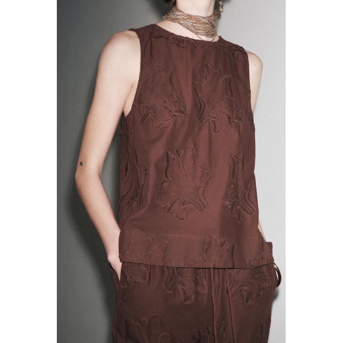ПИЖАМНЫЕ БРЮКИ С ВЫШИВКОЙ ИЗ КОЛЛЕКЦИИ ZW COLLECTION
