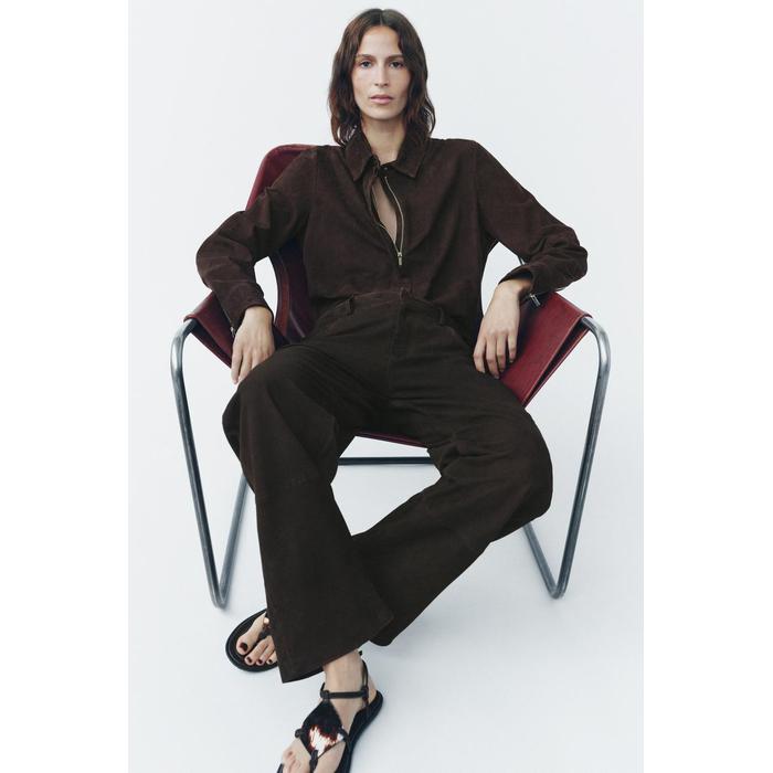 БРЮКИ ИЗ 100% ЗАМШИ ОГРАНИЧЕННОЙ СЕРИИ ZW COLLECTION