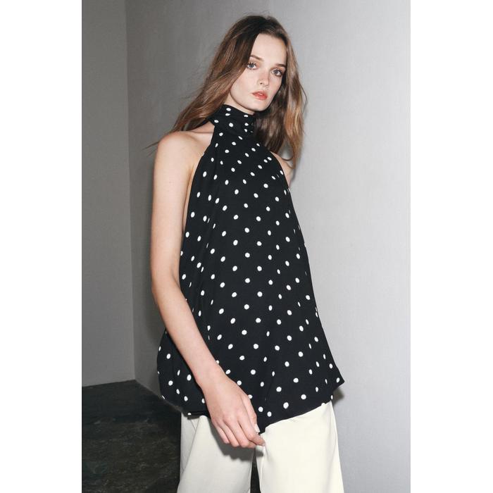 ТОП НА БРЕТЕЛЯХ В ГОРОШЕК ИЗ КОЛЛЕКЦИИ ZW COLLECTION