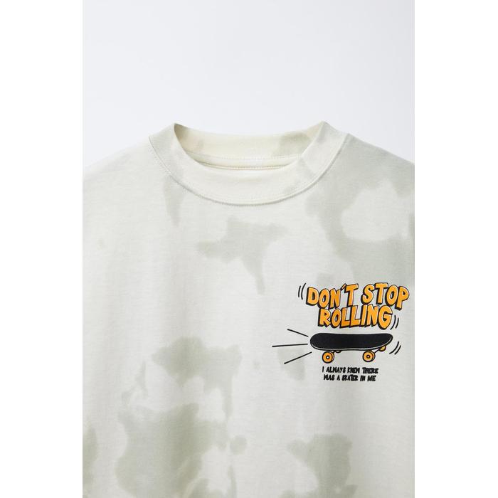 ФУТБОЛКА С ПРИНТОМ ФИГУРИСТКИ TIE-DYE