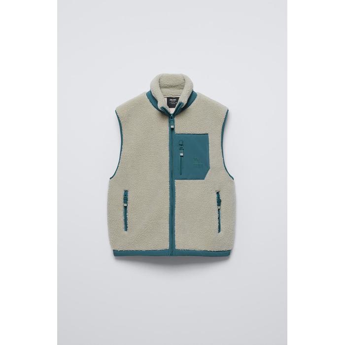 ЖИЛЕТ ИЗ ЛЫЖНОЙ КОЛЛЕКЦИИ POLAR FLEECE ИЗ ИСКУССТВЕННОЙ ОВЕЧЬЕЙ ШЕРСТИ