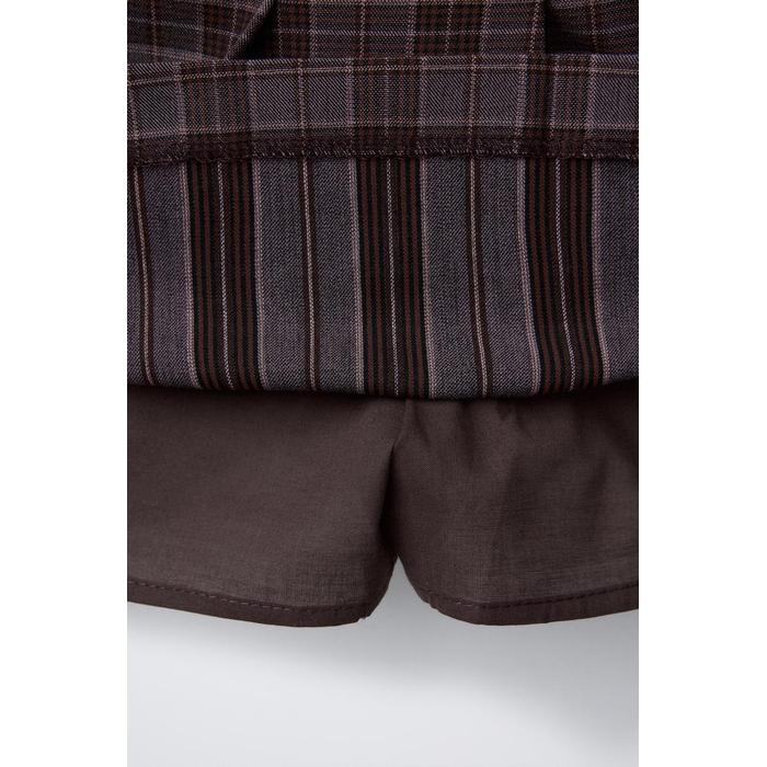 КЛЕТЧАТЫЕ БЕРМУДЫ SKORT С ПРЯЖКАМИ