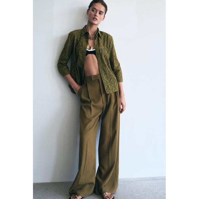 РУБАШКА С ВЫШИВКОЙ РИШЕЛЬЕ ИЗ КОЛЛЕКЦИИ ZW COLLECTION
