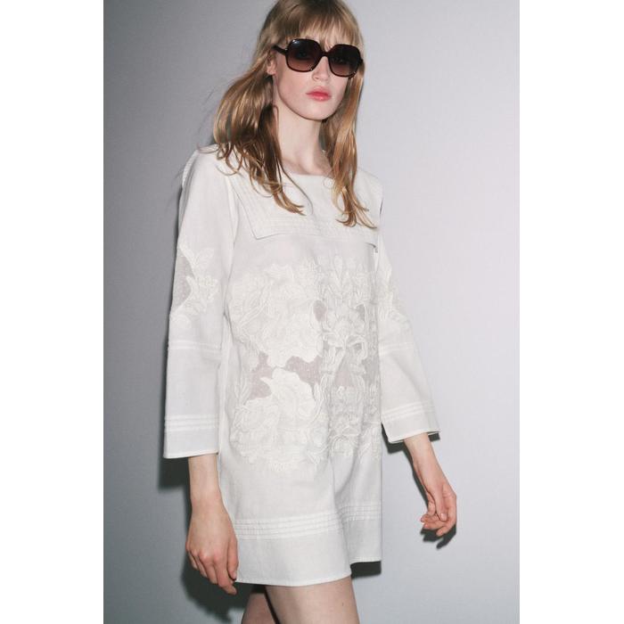 КОРОТКОЕ ПЛАТЬЕ С ВЫШИВКОЙ ИЗ КОЛЛЕКЦИИ ZW COLLECTION