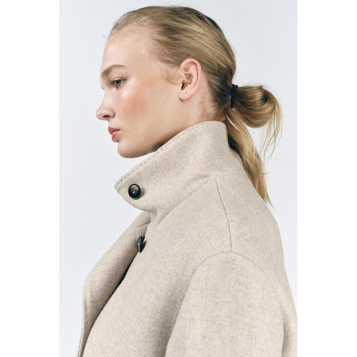 КОРОТКОЕ ПАЛЬТО ИЗ СМЕСИ ШЕРСТИ КОЛЛЕКЦИИ ZW COLLECTION