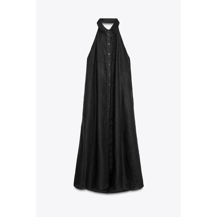 ПЛАТЬЕ НА БРЕТЕЛЯХ ИЗ 100% ЛЬНА КОЛЛЕКЦИИ ZW COLLECTION