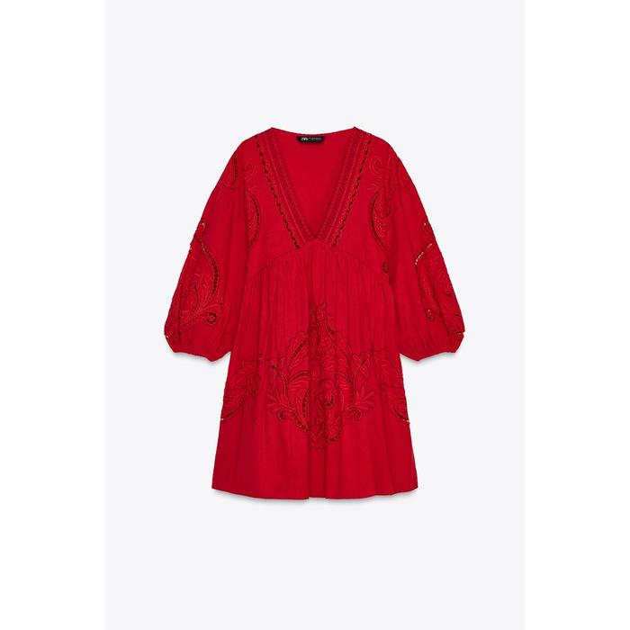 КОРОТКОЕ ПЛАТЬЕ С ВЫШИВКОЙ ИЗ КОЛЛЕКЦИИ ZW COLLECTION