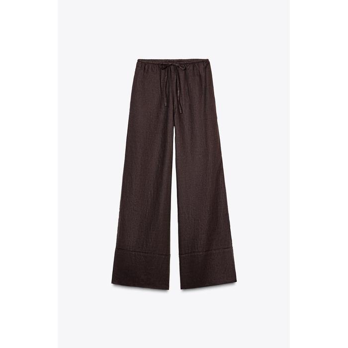 БРЮКИ ПАЛАЦЦО ИЗ 100% ЛЬНА ИЗ КОЛЛЕКЦИИ ZW COLLECTION