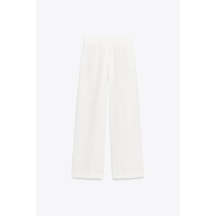 БРЮКИ В СКЛАДКУ ИЗ ЛЬНЯНОЙ СМЕСИ КОЛЛЕКЦИИ ZW COLLECTION