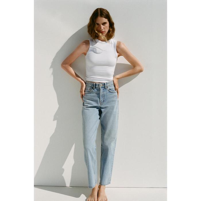 ДЖИНСЫ TRF С MOM FIT ВЫСОКОЙ ТАЛИЕЙ