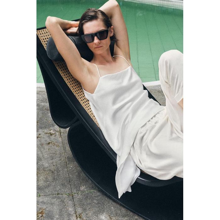 АТЛАСНЫЙ АСИММЕТРИЧНЫЙ ТОП ИЗ КОЛЛЕКЦИИ ZW COLLECTION