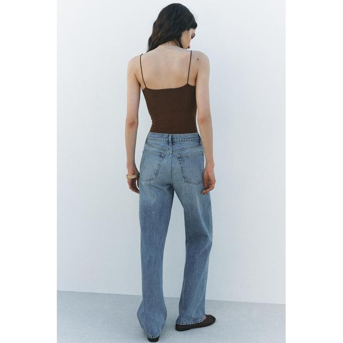 ПРЯМЫЕ ДЖИНСЫ С ЗАВЫШЕННОЙ ТАЛИЕЙ ИЗ КОЛЛЕКЦИИ ZW COLLECTION