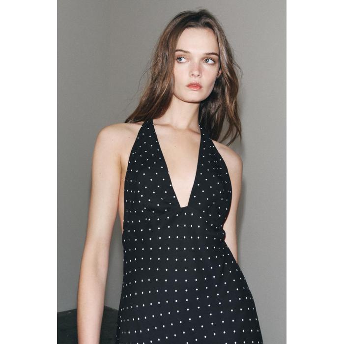 ПЛАТЬЕ В ГОРОШЕК НА БРЕТЕЛЯХ ИЗ КОЛЛЕКЦИИ ZW COLLECTION