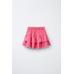 БЕРМУДЫ SKORT ИЗ ЛЬНЯНОЙ СМЕСИ С ОБОРКАМИ