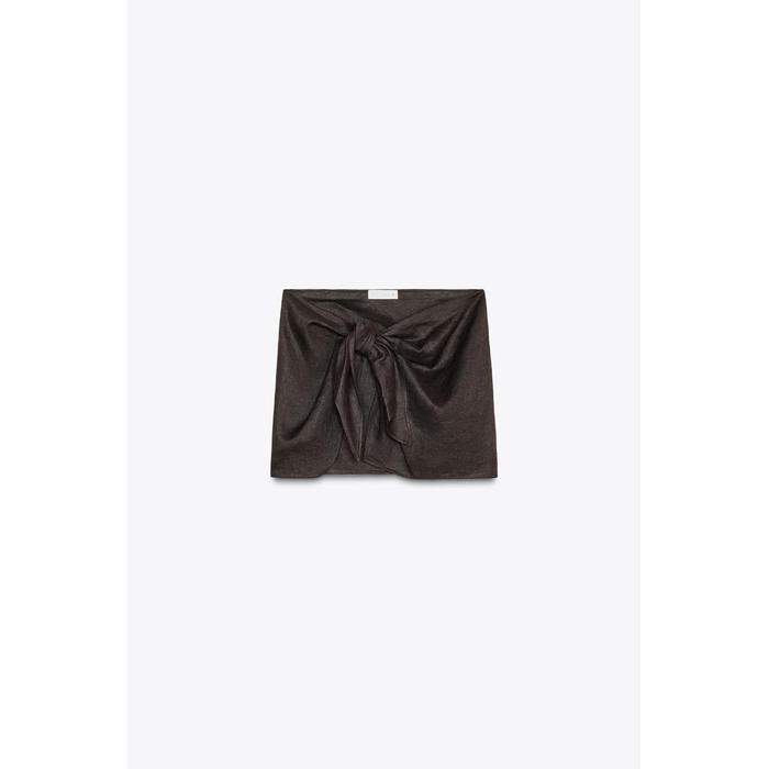 КОРОТКАЯ ЮБКА ИЗ 100% ЛЬНА КОЛЛЕКЦИИ ZW COLLECTION