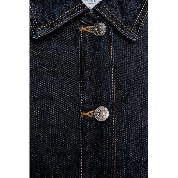 ДЖИНСОВАЯ ВЕРХНЯЯ РУБАШКА TRF OVERSIZE