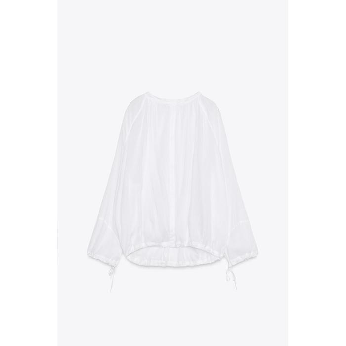 РУБАШКА С КРУГЛЫМ ВЫРЕЗОМ И ГАЛСТУКОМ ИЗ КОЛЛЕКЦИИ ZW COLLECTION