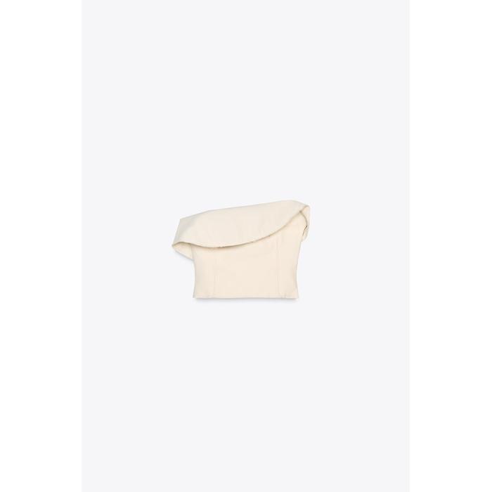 ТОП С ОБОРКАМИ БЕЗ БРЕТЕЛЕК ИЗ КОЛЛЕКЦИИ ZW COLLECTION