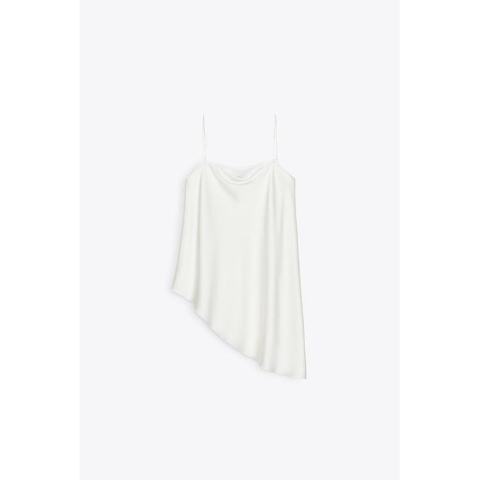 АТЛАСНЫЙ АСИММЕТРИЧНЫЙ ТОП ИЗ КОЛЛЕКЦИИ ZW COLLECTION