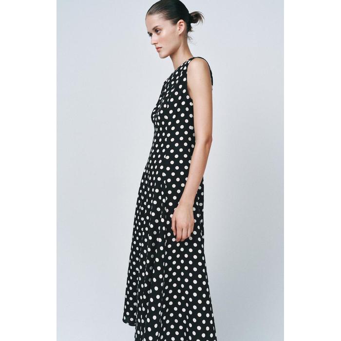 ПЛАТЬЕ МИДИ В ГОРОШЕК ИЗ КОЛЛЕКЦИИ ZW COLLECTION