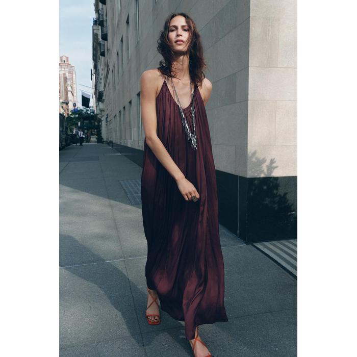 ДЛИННОЕ АТЛАСНОЕ ПЛАТЬЕ ИЗ КОЛЛЕКЦИИ ZW COLLECTION