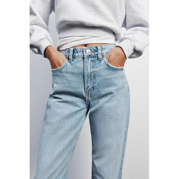 ДЖИНСЫ TRF С MOM FIT ВЫСОКОЙ ТАЛИЕЙ