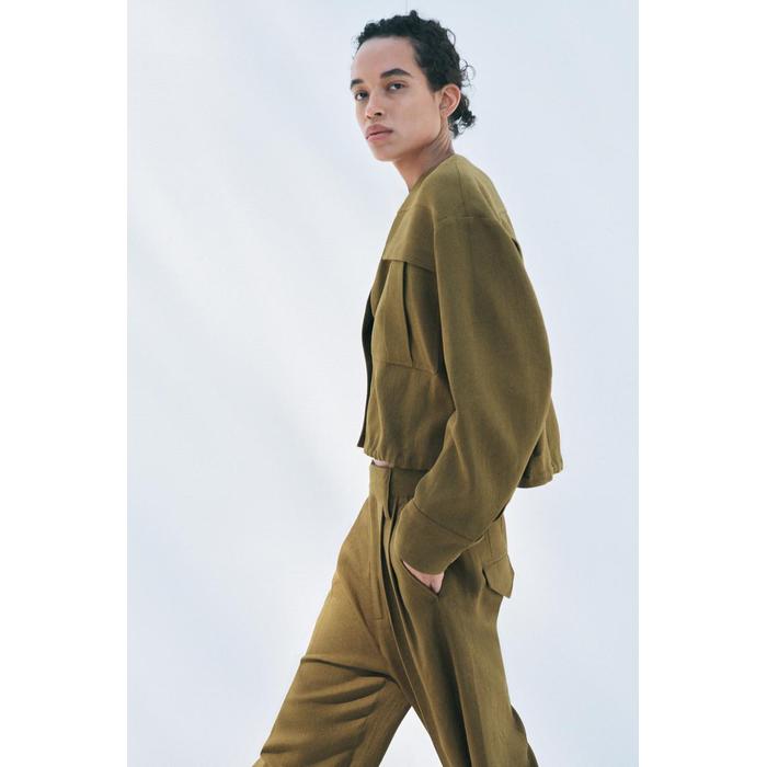БРЮКИ ИЗ ЛЬНЯНОЙ СМЕСИ С ШТОПКОЙ ИЗ КОЛЛЕКЦИИ ZW COLLECTION