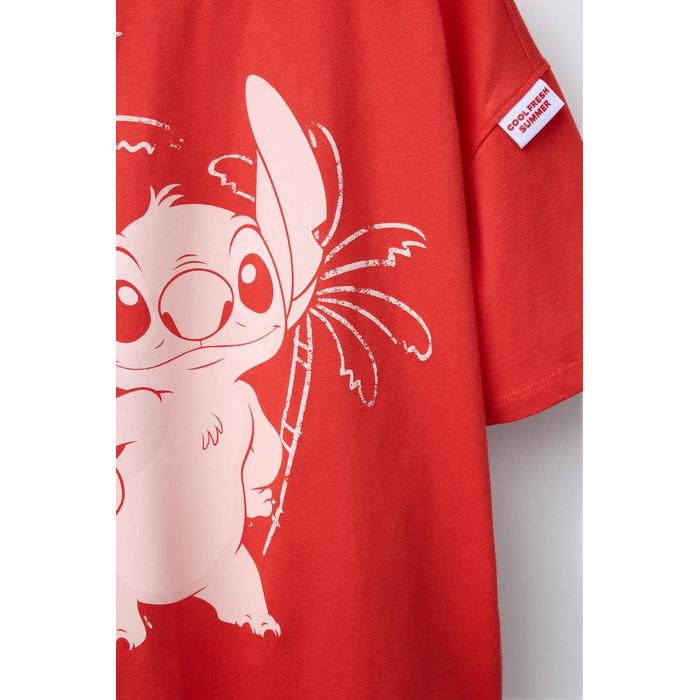DISNEY ФУТБОЛКА LILO &amp; STITCH © С РЕЛЬЕФНЫМИ ДЕТАЛЯМИ