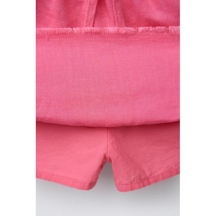БЕРМУДЫ SKORT ИЗ ЛЬНЯНОЙ СМЕСИ С ОБОРКАМИ