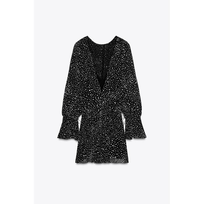 КОРОТКОЕ ПЛАТЬЕ В ГОРОШЕК ИЗ КОЛЛЕКЦИИ ZW COLLECTION